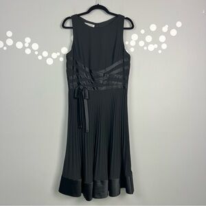 Kay Ungeer Fit & Flare Pleated Chiffon Dress Size 12